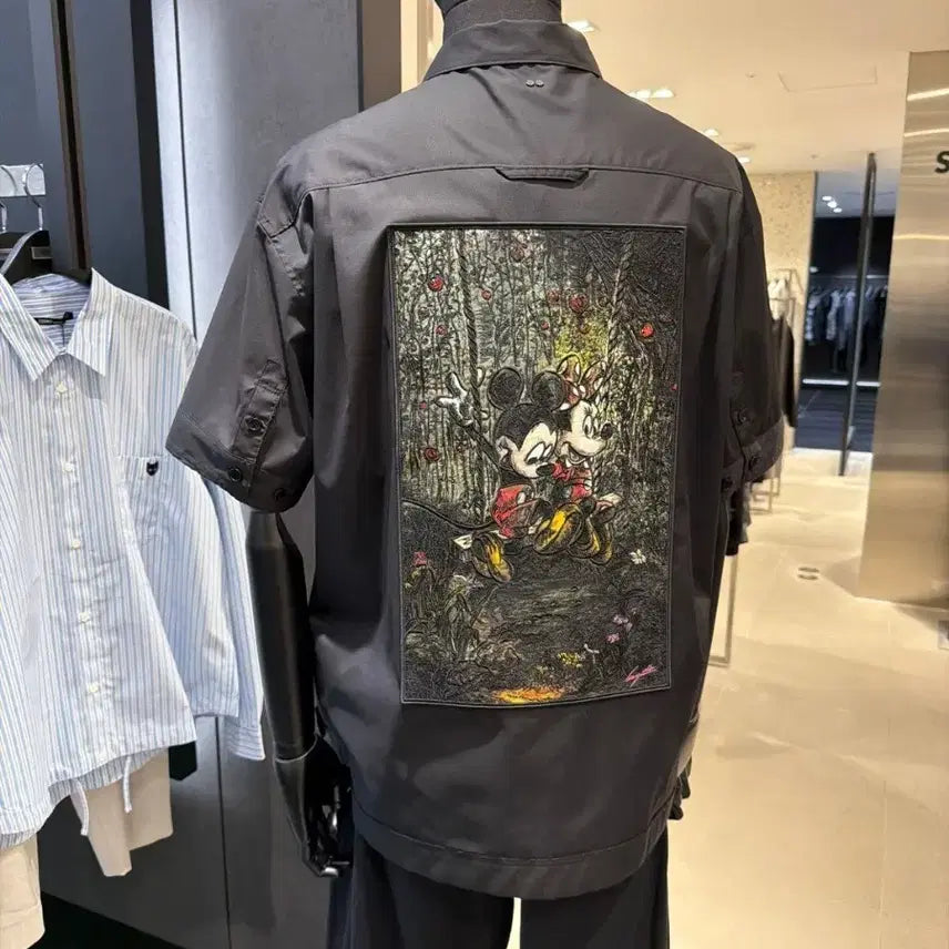 [BUNJANG] Songzio Disney Mickey Mouse Short Sleeve Shirt Size 48 / 송지오 디즈니 미키 반팔셔츠 48