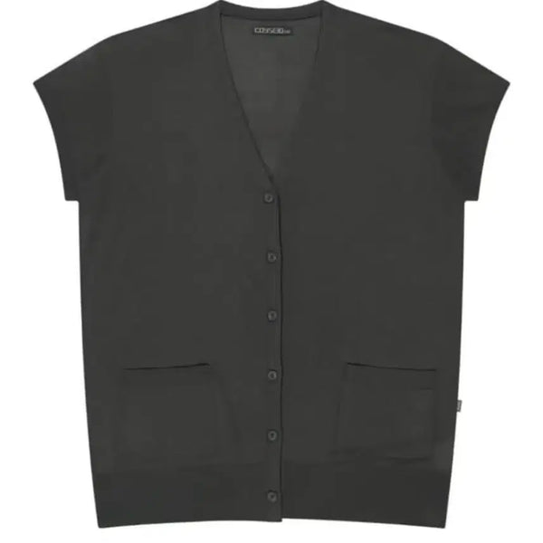 [BUNJANG] COYSEIO 038 Half Sleeve Cardigan Charcoal / COYSEIO 코이세이오 038 하프 슬리브 가디건 차콜