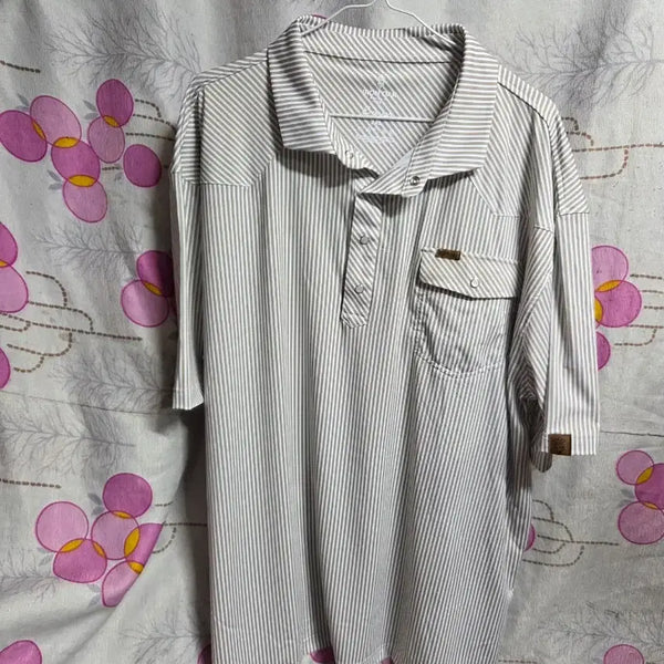 [BUNJANG] Iron Oak Men's Striped Polo Shirt / 아이언오크 남성 카라티 2XL(110~120)