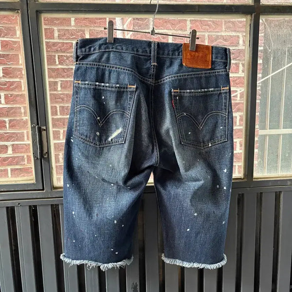 [BUNJANG] Levi's 503 Paint Distressed Denim Shorts / (32) LEVIS 빈티지 리바이스 503 페인팅 디스트로이드 데님 쇼츠 반바지