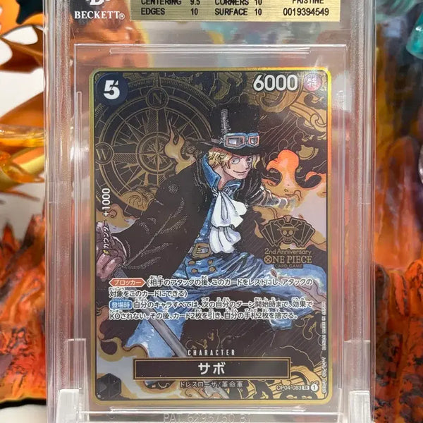[BUNJANG] One Piece Card Japan 2nd Anniversary Sabo Gold Card BGS 10 / 원피스카드 일판 2주년 사보 골드 카드 bgs10