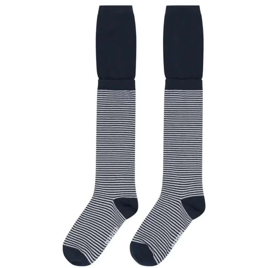 [BUNJANG] COYSEIO Double Layer Stripe Socks Navy / COYSEIO 코이세이오 더블 레이어 스트라이프 삭스 네이비