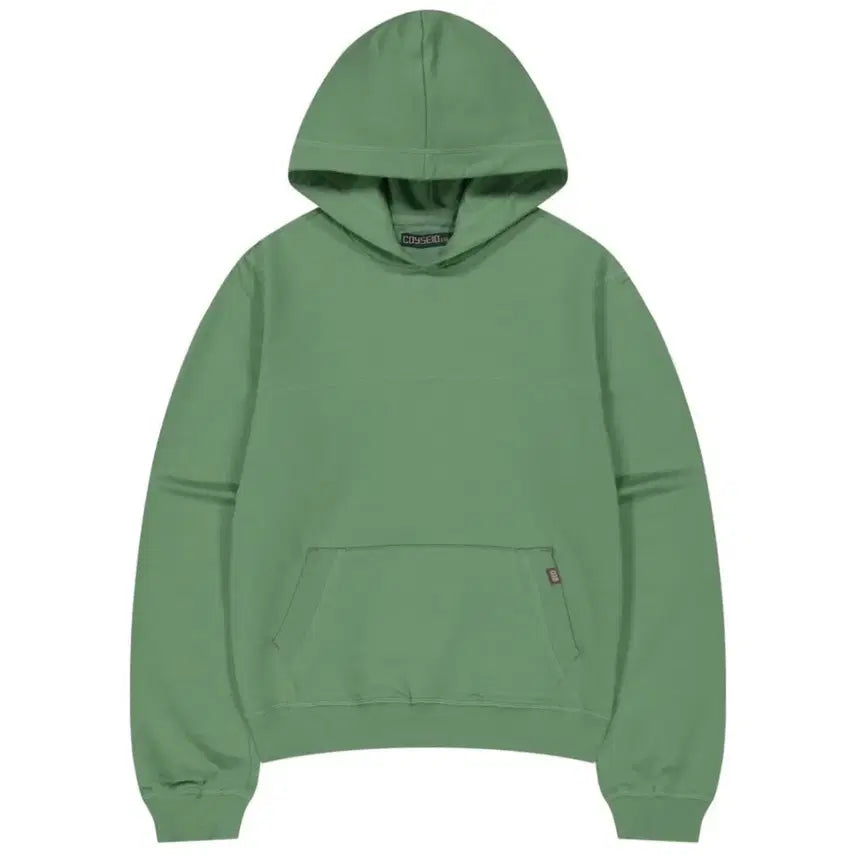 [BUNJANG] COYSEIO Cover Stitch Hoodie Green / COYSEIO 코이세이오 038 커버스티치 후디 그린