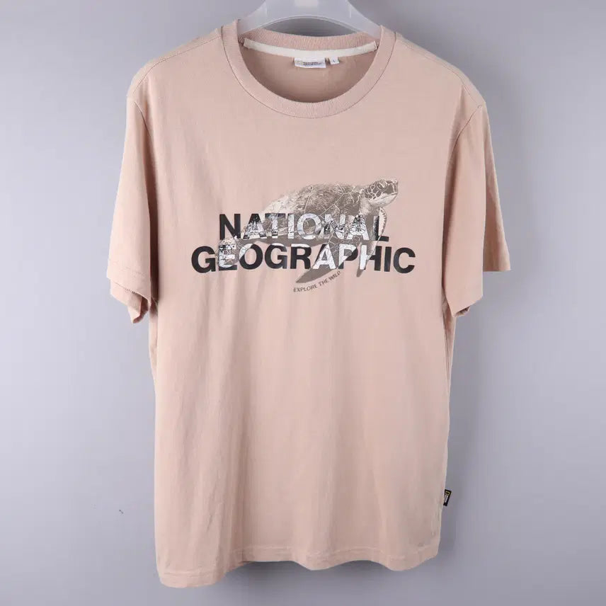[BUNJANG] National Geographic Turtle Print T-shirt Beige (L) / 내셔널지오그래픽 거북이 프린팅 반팔티 베이지 (L)