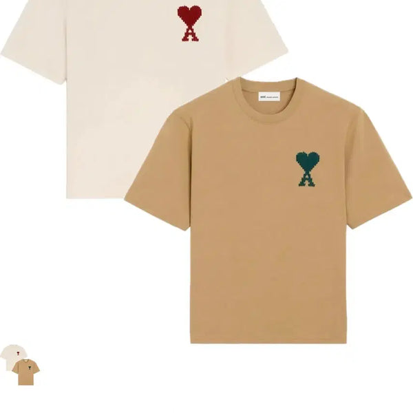 [BUNJANG] Ami Alexandre Mattiussi Heart Logo Embroidered Oversized T-Shirt / 아미 하트 자수 빅로고 티셔츠 (정품)