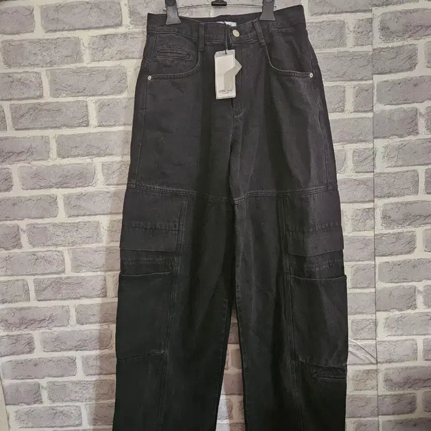 [BUNJANG] Studio Table Black Cargo Cotton Pants M / 스튜디오테이블 블랙 카고 면바지M새옷/알뜰한여우