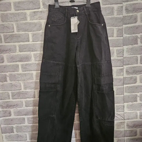 [BUNJANG] Studio Table Black Cargo Cotton Pants M / 스튜디오테이블 블랙 카고 면바지M새옷/알뜰한여우