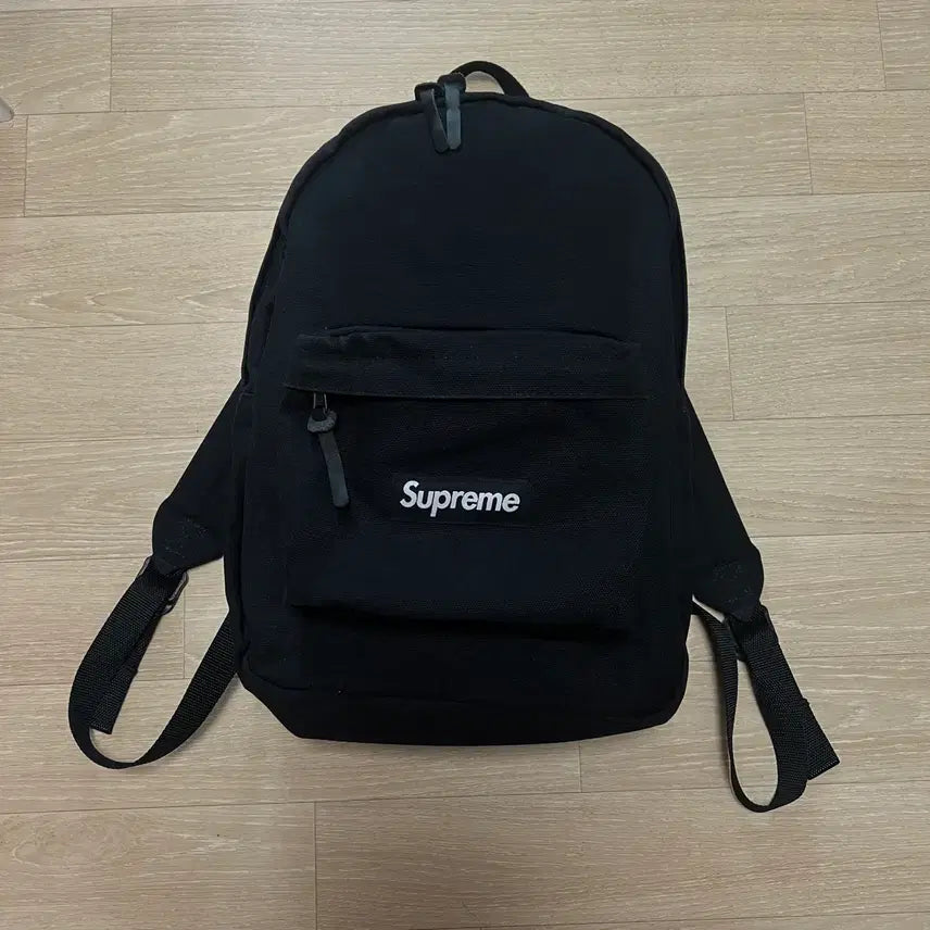 [BUNJANG] Supreme Canvas Backpack Black / 슈프림 캔버스 백팩 블랙