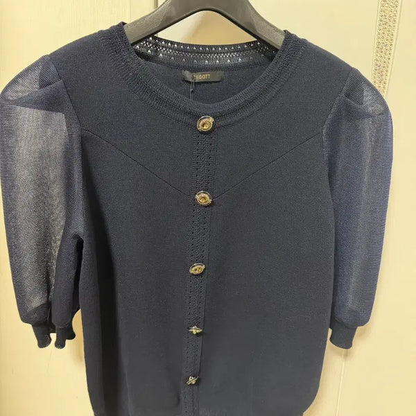 [BUNJANG] Jigott Navy Knit Sweater / 지고트 네이비 니트  55~66