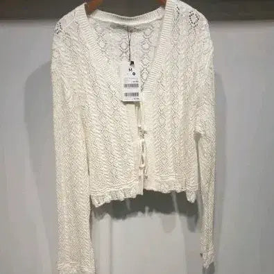 [BUNJANG] Roem Ribbon Long-Sleeve Cardigan Ivory M / 새상품 로엠 리본 긴팔 가디건, 아이보리 m