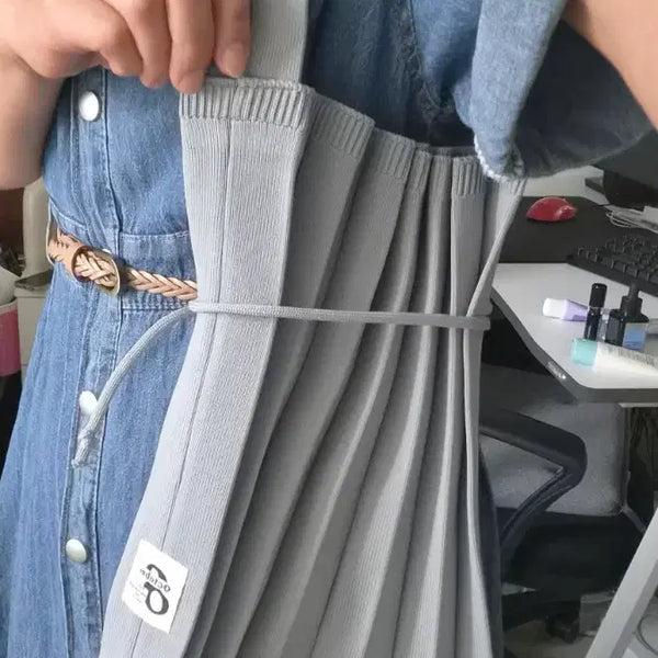 [BUNJANG] Accordion Pleats Shoulder Bag - Grey / 아코디언 플리츠 숄더백 그레이