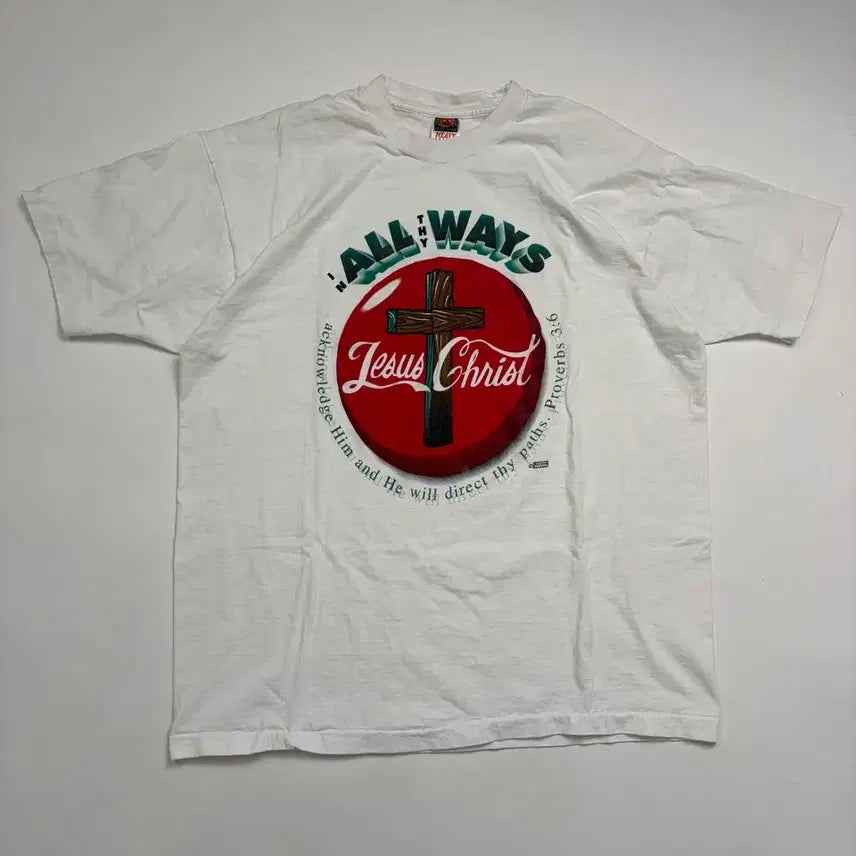 [BUNJANG] 90s Jesus Parody T-Shirt (White) / 90s Jesus Parody Tee (white)
