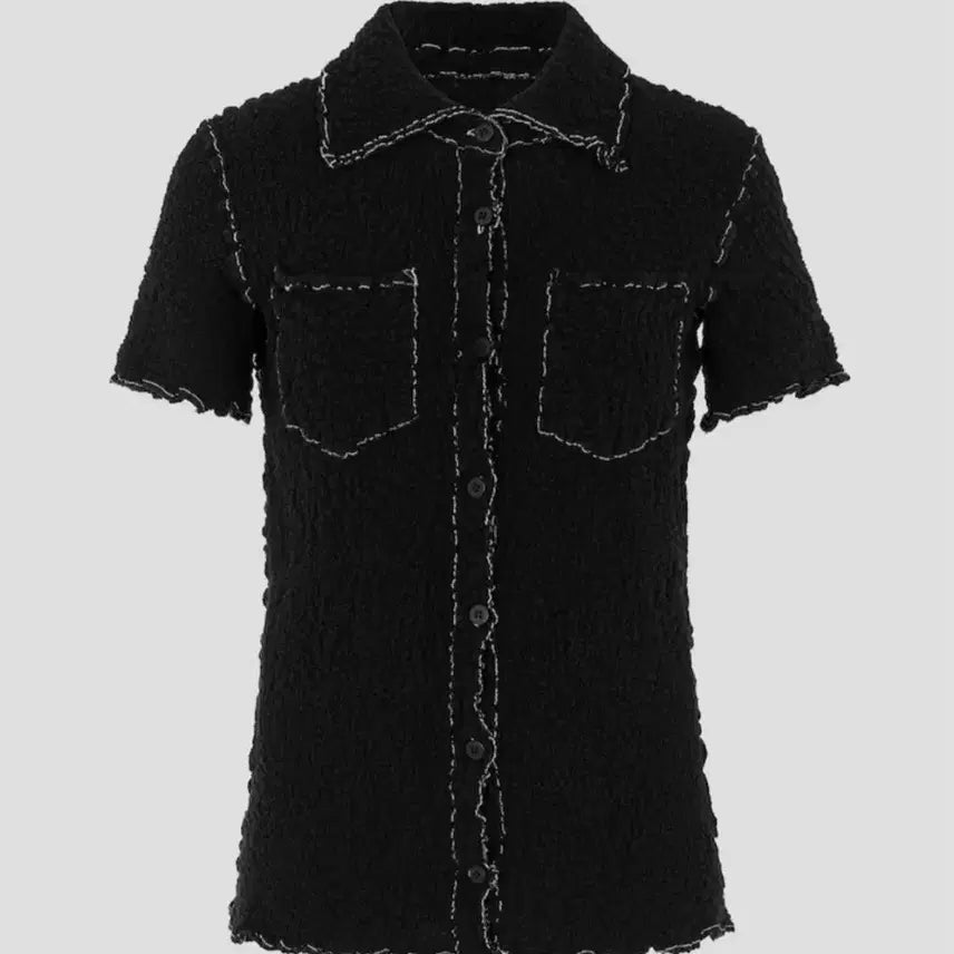 [BUNJANG] Issey Miyake Cauliflower Collar Neck Top Black / 미 이세이미야케 7월 콜리플라워 카라넥 탑 블랙