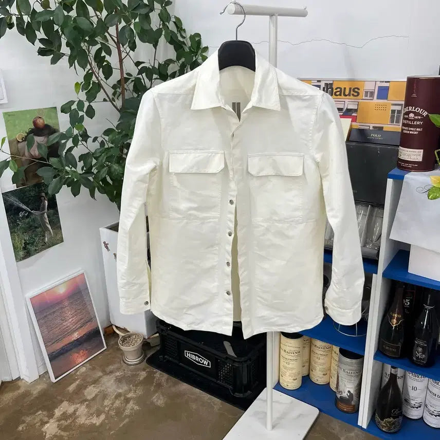 [BUNJANG] Rick Owens Women's 18S/S Dirt Hidden Button Shirt Jacket Size 38 / 릭오웬스 우먼 18S/S Dirt 히든 버튼 셔츠자켓 38