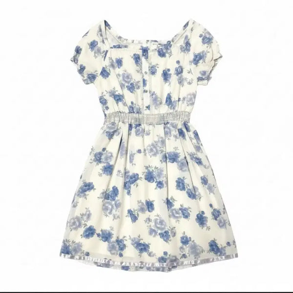 [BUNJANG] Lodispoto Flower Blue Dress / 로디스포토 플라워 블루 원피스