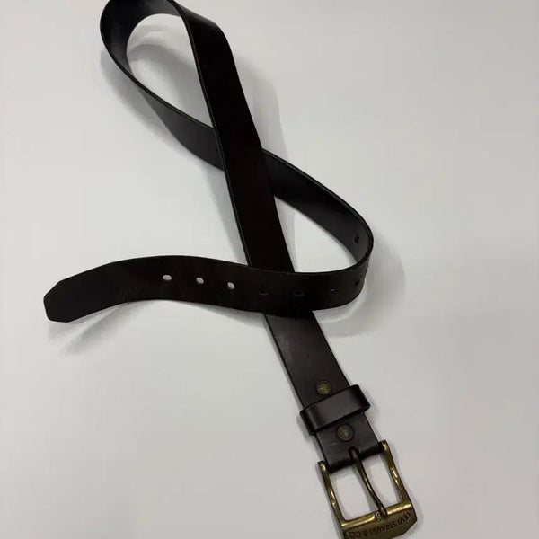 [BUNJANG] Levis Vintage Western Logo Real Leather Belt / Levis 리바이스 빈티지 웨스턴 로고 리얼 레더 벨트