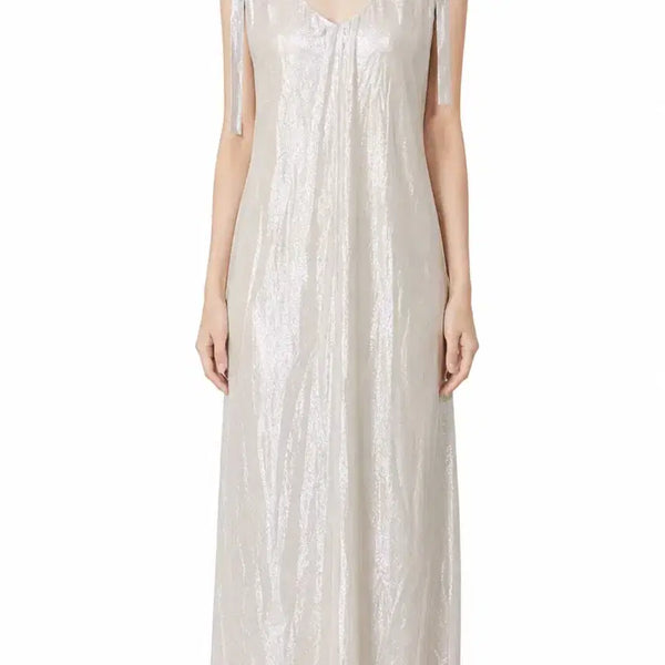 [BUNJANG] Bridal Shower Vacation Satin Sparkle Long Dress / 휴양지 브라이덜샤워 롱원피스 새틴 반짝이 원피스 프리사이즈