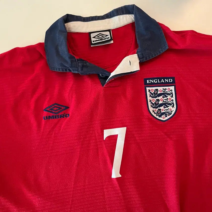 [BUNJANG] Umbro England David Beckham 99-01 Authentic Football Jersey XL / 정품 엄브로 잉글랜드 유니폼 99 01 데이비드 베컴 XL