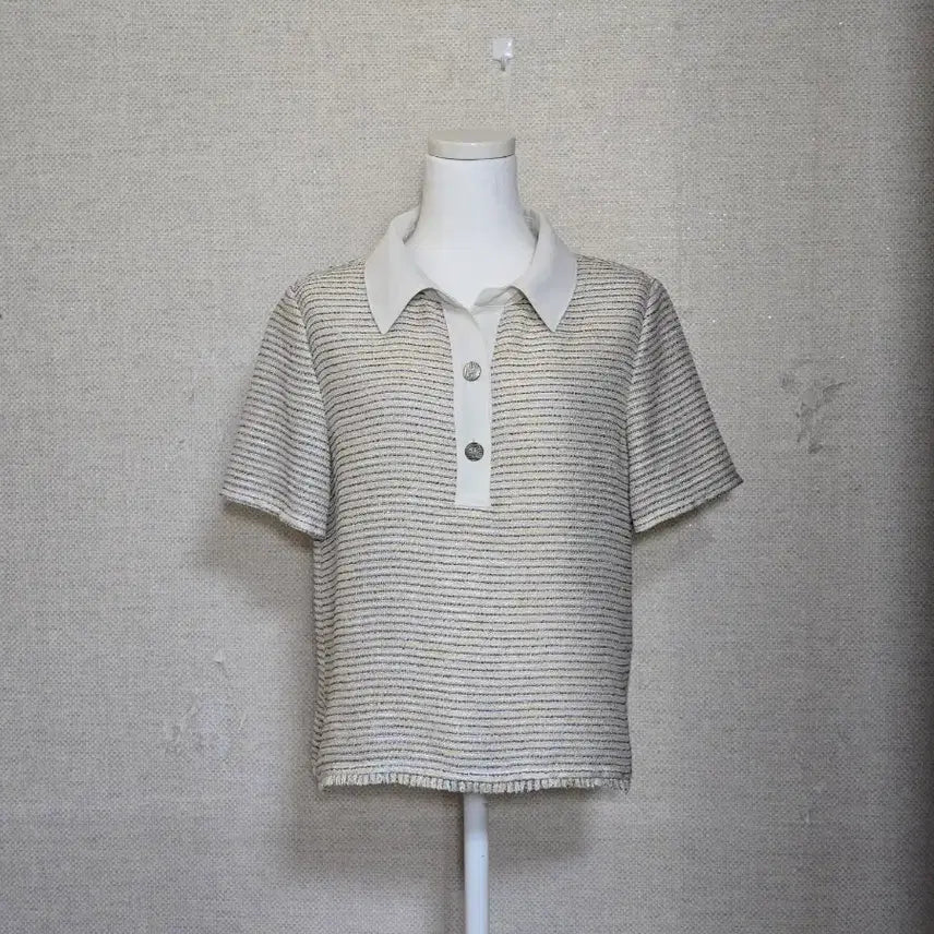 [BUNJANG] She's Miss Summer Tweed Short Sleeve T-Shirt Size 55 / 쉬즈미스 썸머 트위드 반팔티55