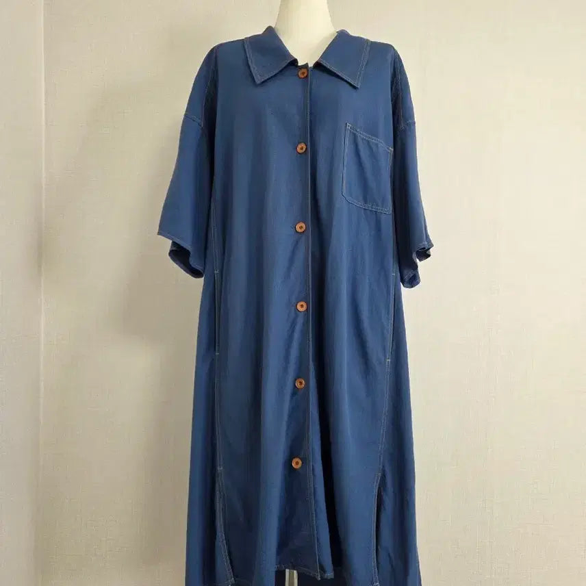 [BUNJANG] Studio Tomboy Denim Shirt Dress / 스튜디오톰보이   데님 셔츠원피스