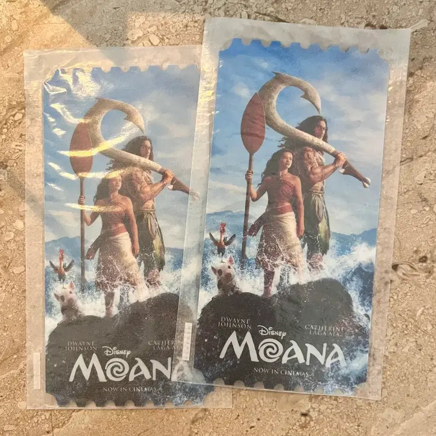 [BUNJANG] Disney Moana Original Ticket Set (2 Unsealed) / 모아나 디즈니 오리지널 티켓 미개봉 2장