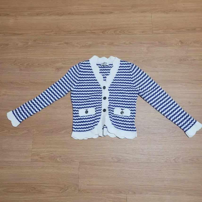 [BUNJANG] Women's Striped Knit Cardigan / 여성용 니트가디건