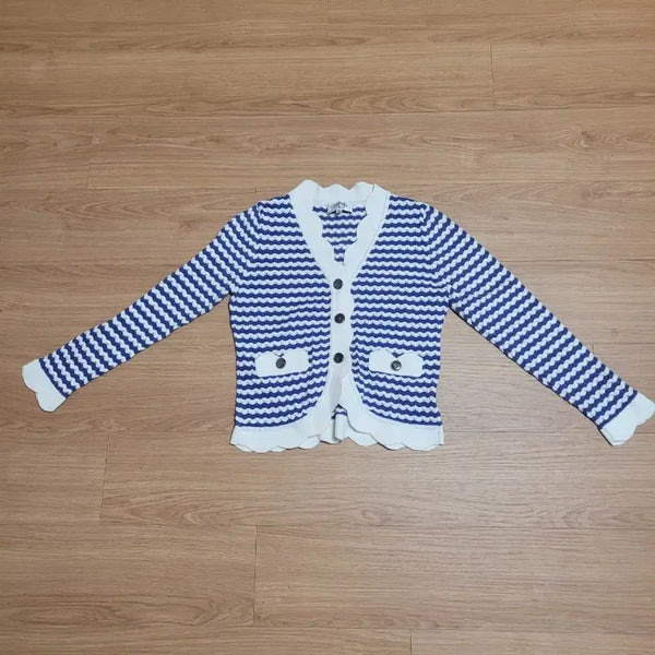 [BUNJANG] Women's Striped Knit Cardigan / 여성용 니트가디건
