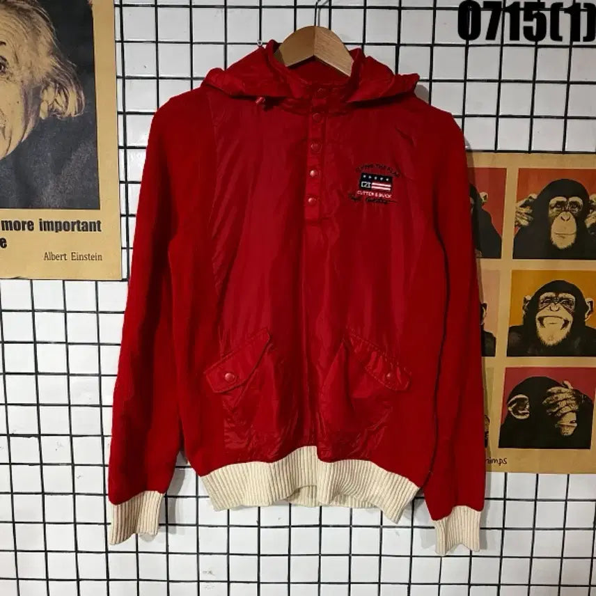 [BUNJANG] Cutter & Buck Red Hooded Sweatshirt Size 95 / 커터앤벅 후드 레드 95