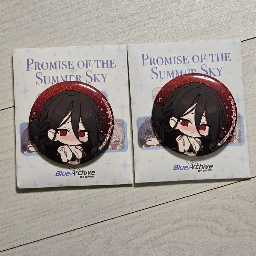 [BUNJANG] Blue Archive Summer Sky's Promise Swimsuit Hasumi Can Badge Set / 블루아카 여름 하늘의 프로미스 수영복 하스미 캔뱃지 세트 양도