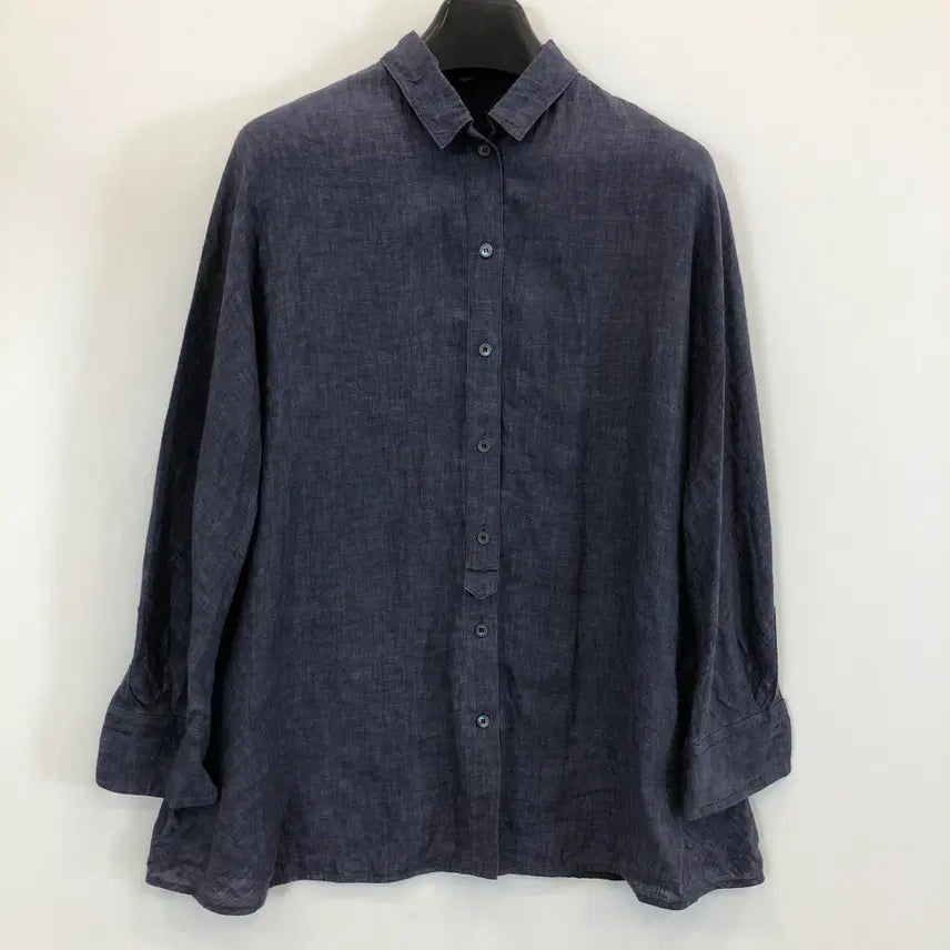 [BUNJANG] DAKS 100% Linen Embroidered Logo Oversized Shirt / DAKS 닥스 오버 린넨 100% 셔츠 85-160