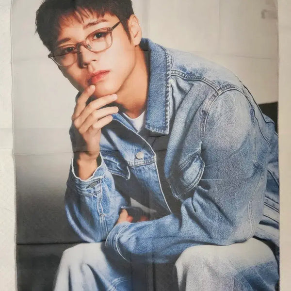 [BUNJANG] Park Ji Hoon Giyeong Chicken Fabric Poster (Glasses Ver.) / 기영이치킨 박지훈 패브릭 포스터 (안경ver.)