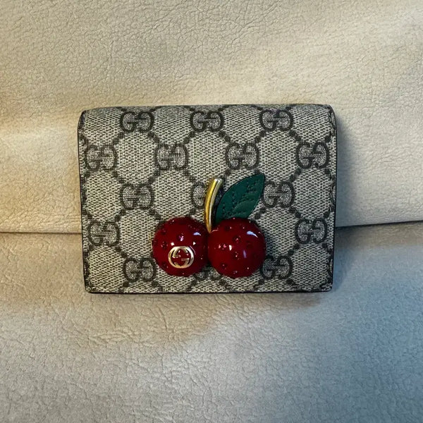 [BUNJANG] Gucci GG Cherry Bifold Wallet / 구찌 GG 체리 반지갑