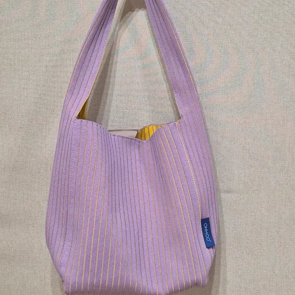 [BUNJANG] OHHOO Pleated Shoulder Bag Knit Bag / OHHOO 오후 플리츠 숄더백 니트가방