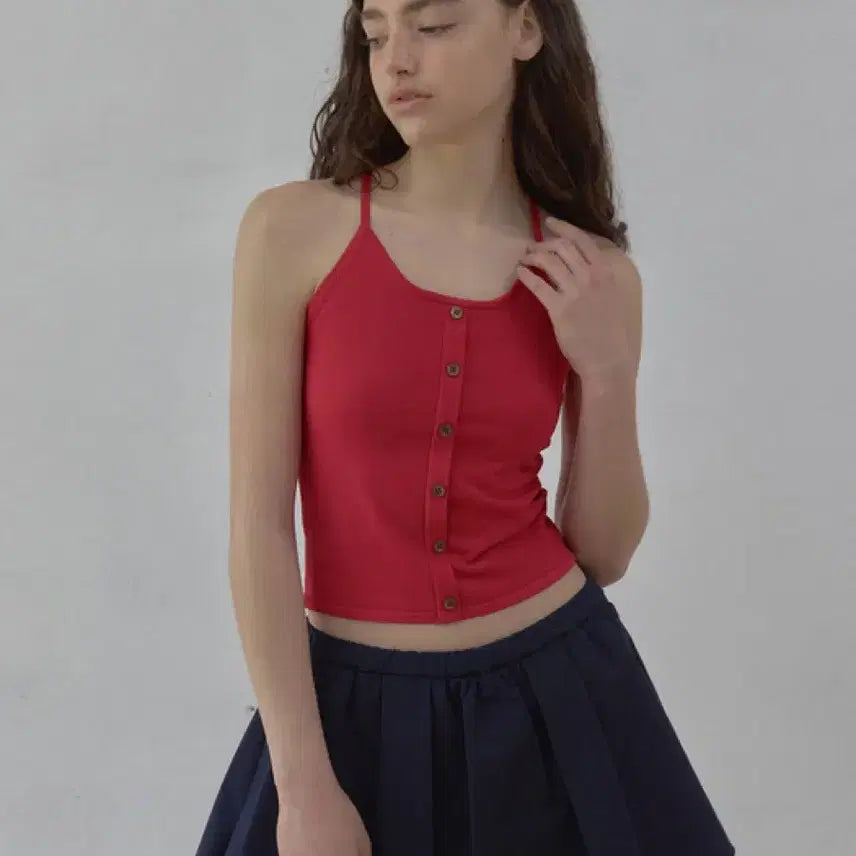 [BUNJANG] Headment Backline Knit Top (Tomato) / 헤더먼트 backline knit top (tomato)
