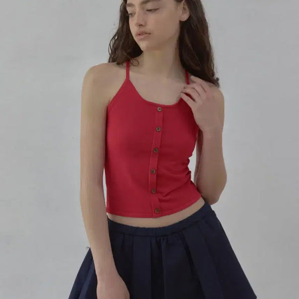 [BUNJANG] Headment Backline Knit Top (Tomato) / 헤더먼트 backline knit top (tomato)