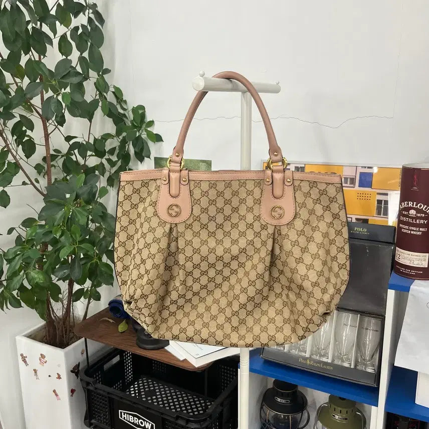 [BUNJANG] Gucci Scarlet Tote Bag Canvas/Leather OS / 구찌 캔버스/레더 스칼렛 토트백 OS