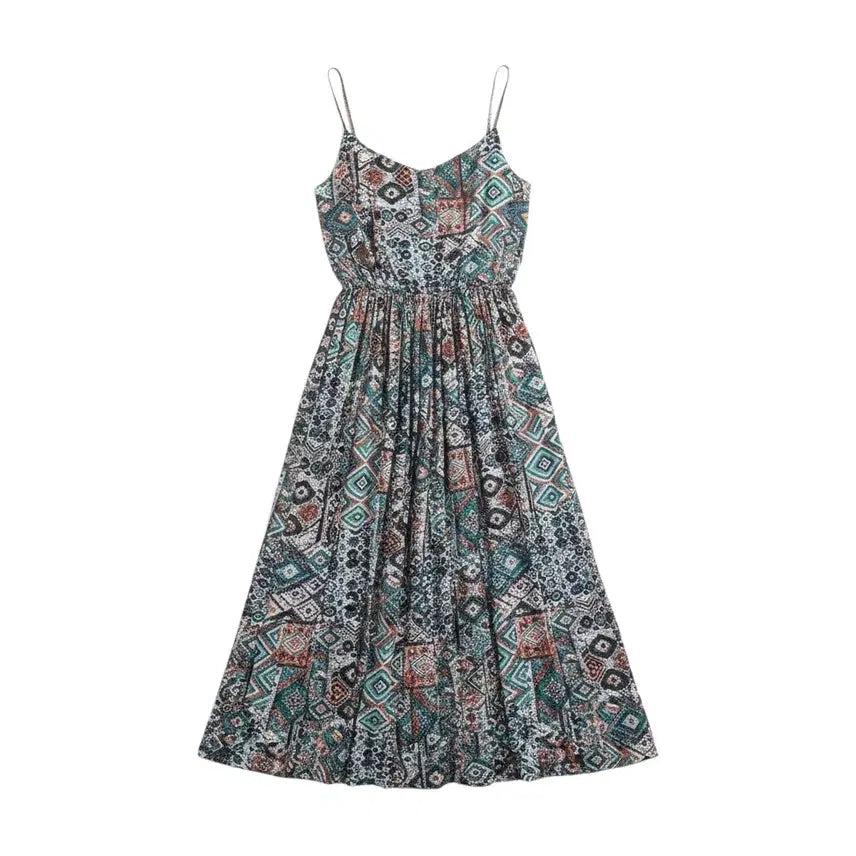 [BUNJANG] Lepita Geometric Pattern Sleeveless Dress Women's Size 55 / 여성55/ 르피타 기하학패턴 나시 원피스