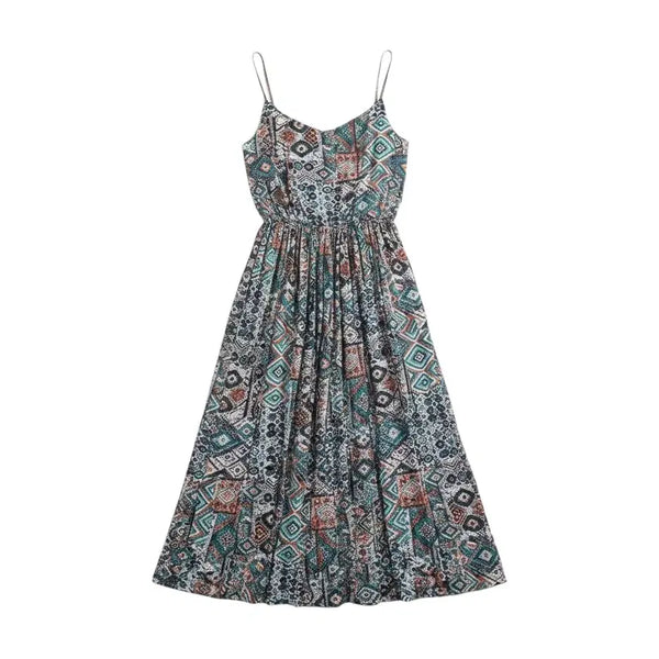 [BUNJANG] Lepita Geometric Pattern Sleeveless Dress Women's Size 55 / 여성55/ 르피타 기하학패턴 나시 원피스