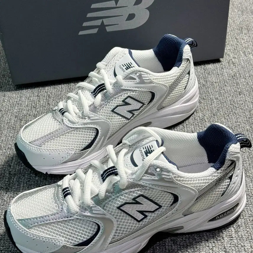 [BUNJANG] New Balance MR530 White Silver Navy Mesh Retro Running Shoes Unisex / 뉴발란스 MR530 화이트 실버 네이비 메시 레트로 러닝화 남녀공용