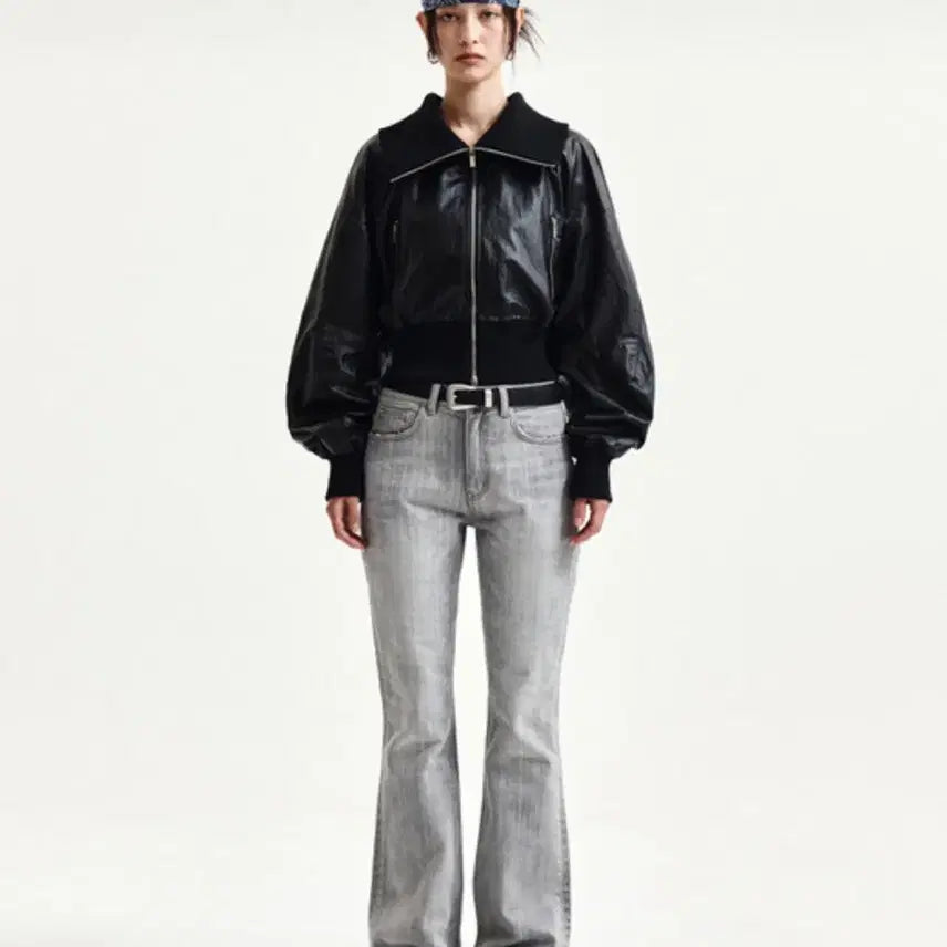 [BUNJANG] Matinkim Washed Point Boots Cut Denim Pants Grey Size S / 마뗑킴 바지
