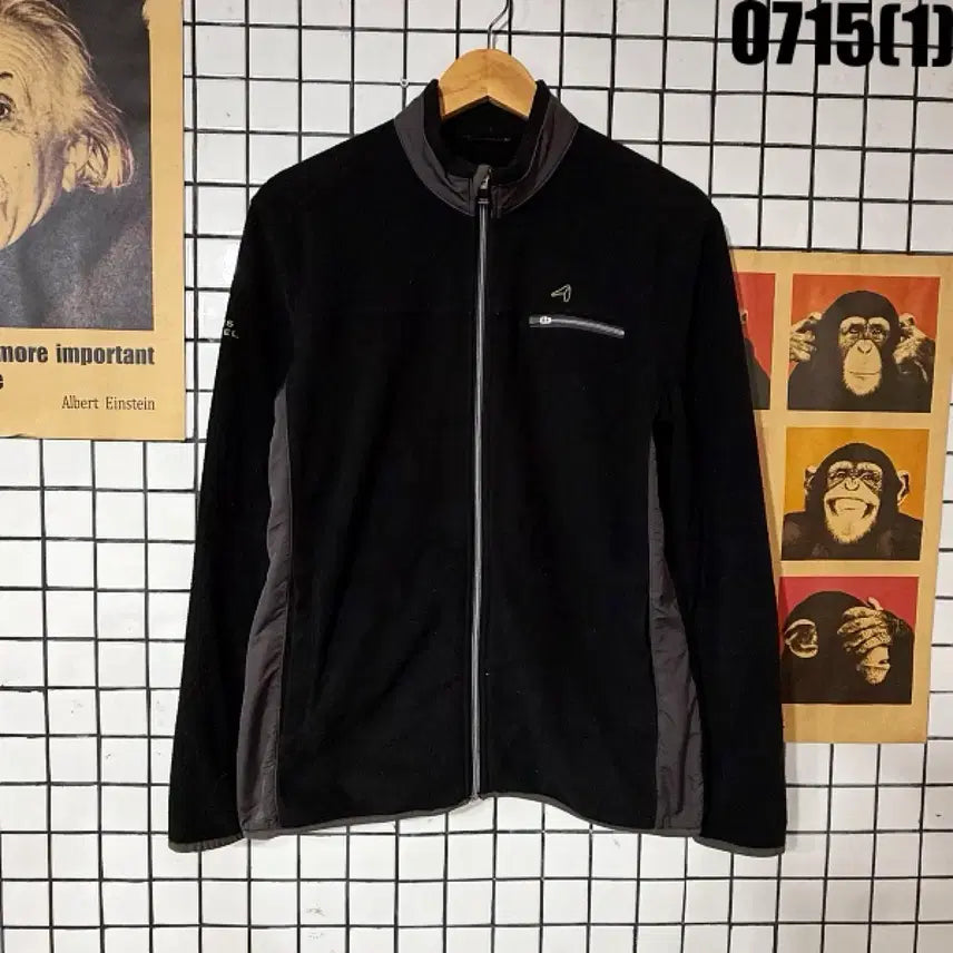 [BUNJANG] Louis Castel Women's Fleece Jacket Black 95 / 루이카스텔 플리스 자켓 검정색 95