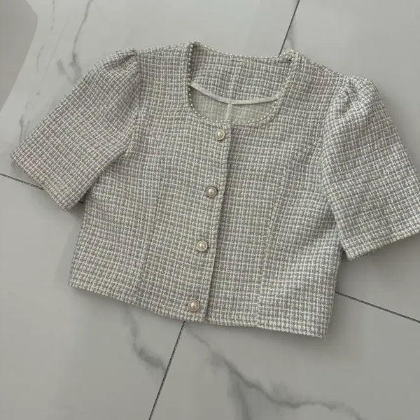 [BUNJANG] Summer Tweed Jacket - Size S / 여름 트위드자켓 S
