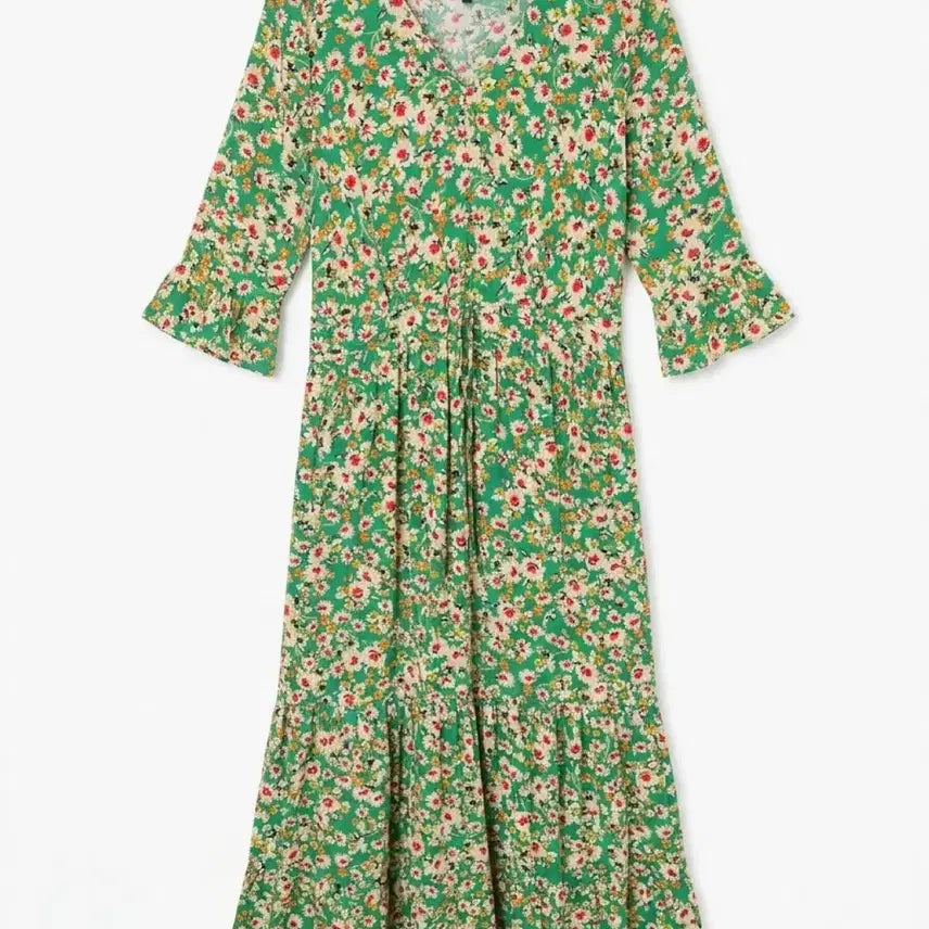 [BUNJANG] LAP Floral Dress Green / 여성M/ LAP 플로럴 원피스 그린 빈티지킹