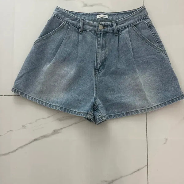 [BUNJANG] High-Waisted Denim Shorts (Size M) / 하이웨이스트 데님 숏팬츠M