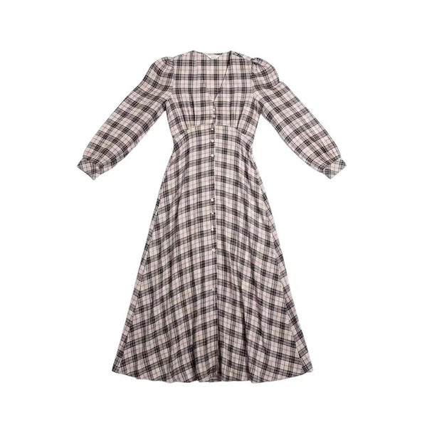 [BUNJANG] HUUL Women's Checked Pattern Banding Shirt Dress / 여성F/ HUUL 체크패턴 밴딩 셔츠원피스BG