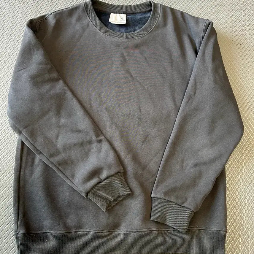 [BUNJANG] Dark Grey Fleece Sweatshirt / 기모 맨투맨 다크그레이