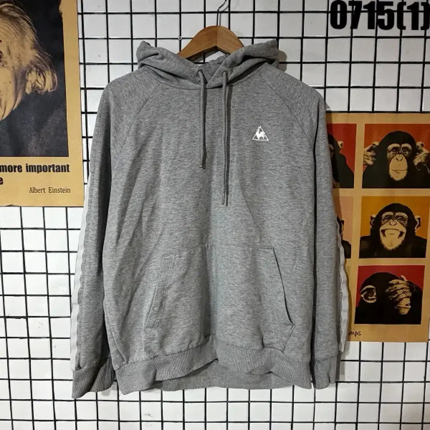 [BUNJANG] Le Coq Sportif Grey Hoodie L / 르꼬끄 스포르티브 그레이 후드티 L