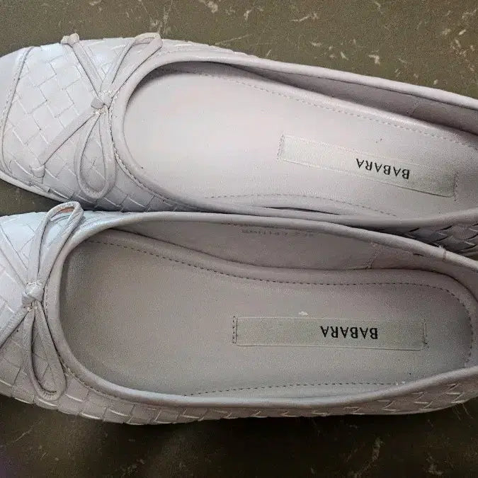 [BUNJANG] Barbara Lambskin Woven Detail Flat Shoes Lilac / 바바라 양가죽 플랫 슈즈 라일락