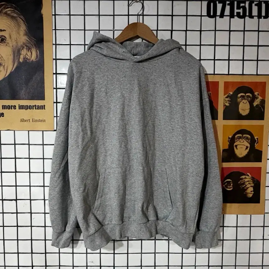 [BUNJANG] MODS Plain Hoodie Gray L / MODS 무지 후드티 그레이 L