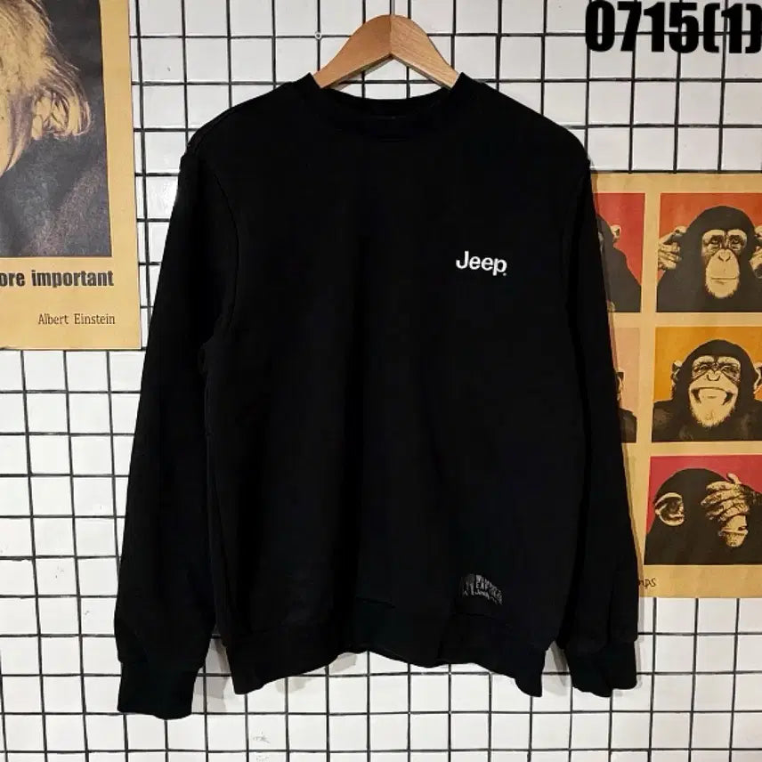 [BUNJANG] Jeep Sweatshirt Black M / 지프 맨투맨 블랙 M